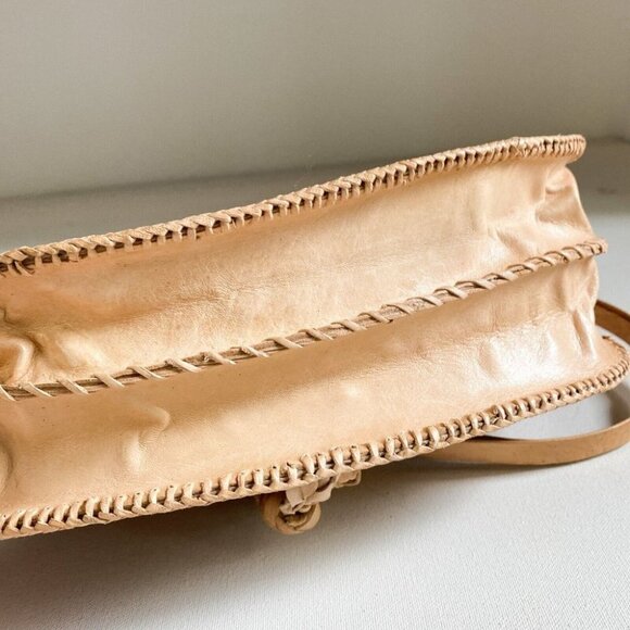 Vintage Real Snakeskin Oval Shaped Saddle Shoulder  Bag - Picture 4 of 6